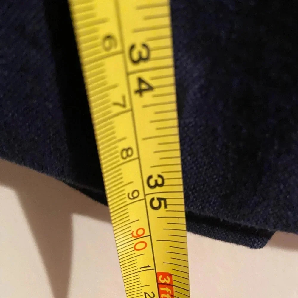 David Dart Collection 100% Linen Navy Button Fron… - image 6